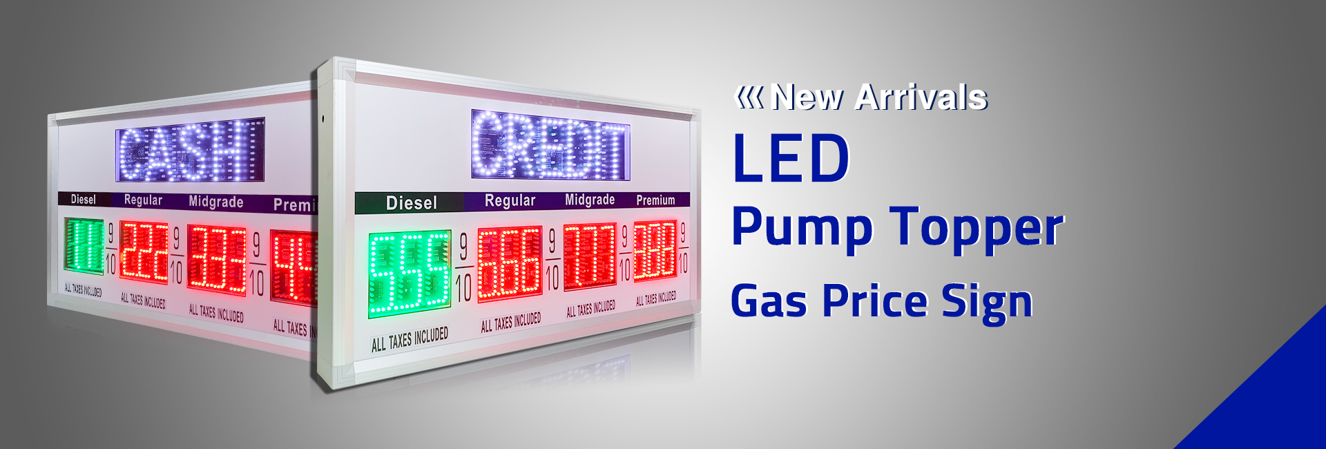 led pump topper price sign