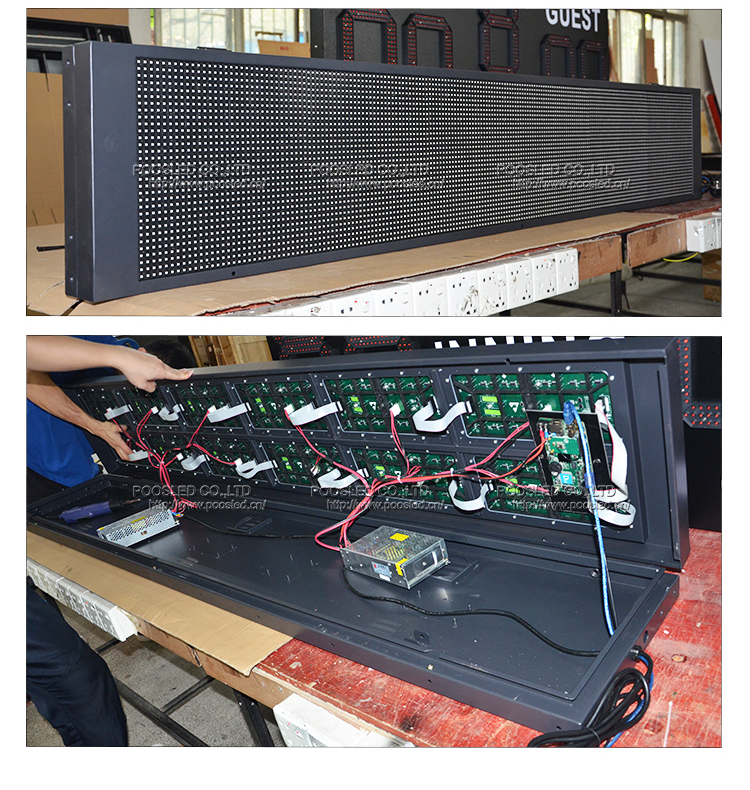 señal de visualización de mensajes al aire libre