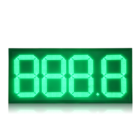 Venta al por mayor profesional de 15 '' impermeable verde 888,8 LED señal de precio de gas
