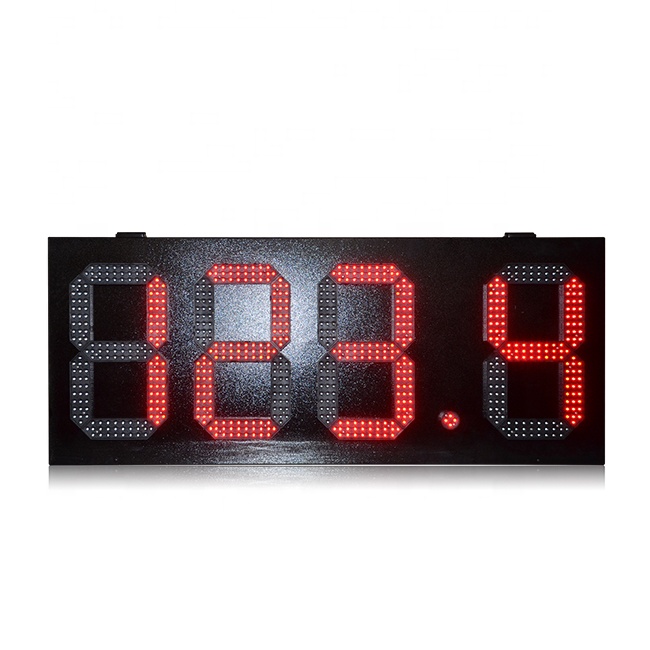 Popular señal de precio de gas LED 888.8 de un solo segmento rojo de 12 ''