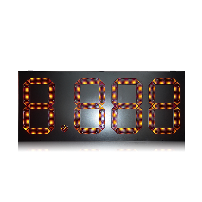 Señal de precio de gas LED roja grande impermeable al aire libre de 24 "8.888