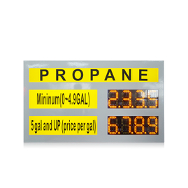 Fabricante de 6 pulgadas amarillo 8.8.8.8 PCB gabinete blanco señal de precio de gas digital