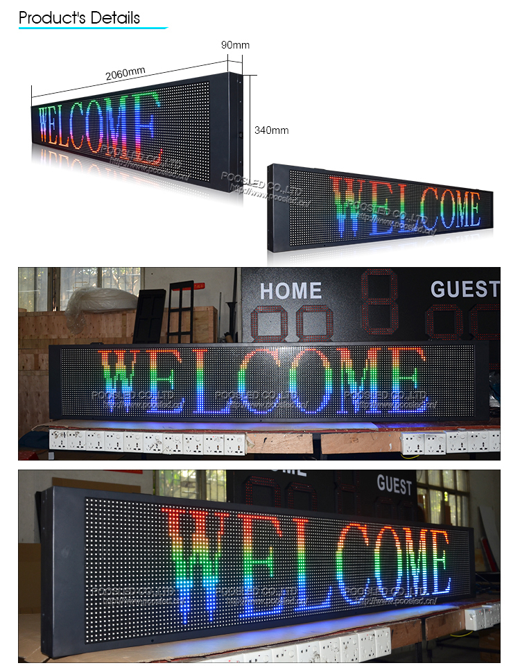 pantalla de mensajes led al aire libre