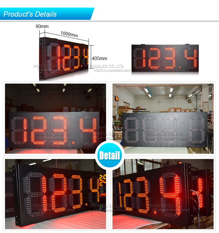 Señal de precio de gas LED
