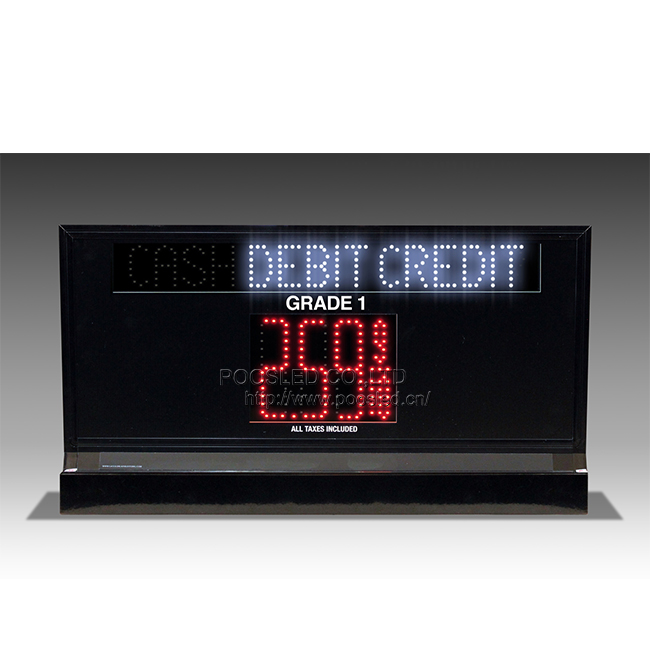 Cambiador de precio de gas llevado con débito de crédito en efectivo 5.0 "dígitos de PCB