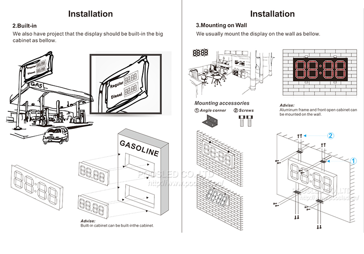 Signo de precio de gas de alto brillo
