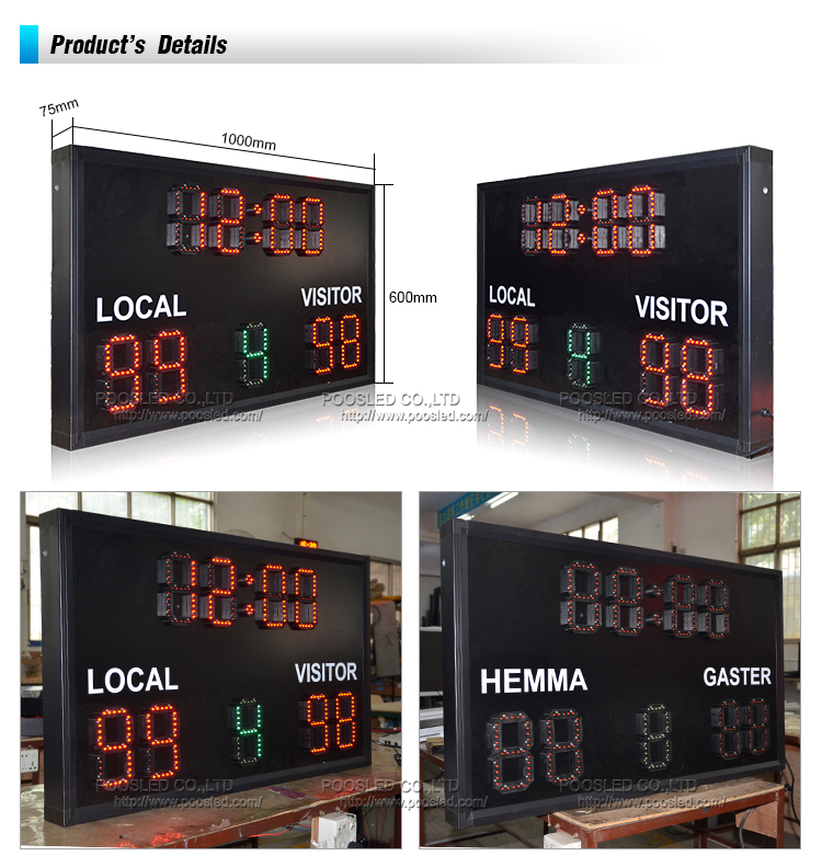 Marcador de baloncesto LED