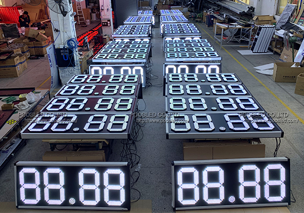 se&ntilde;al de precio de gas led