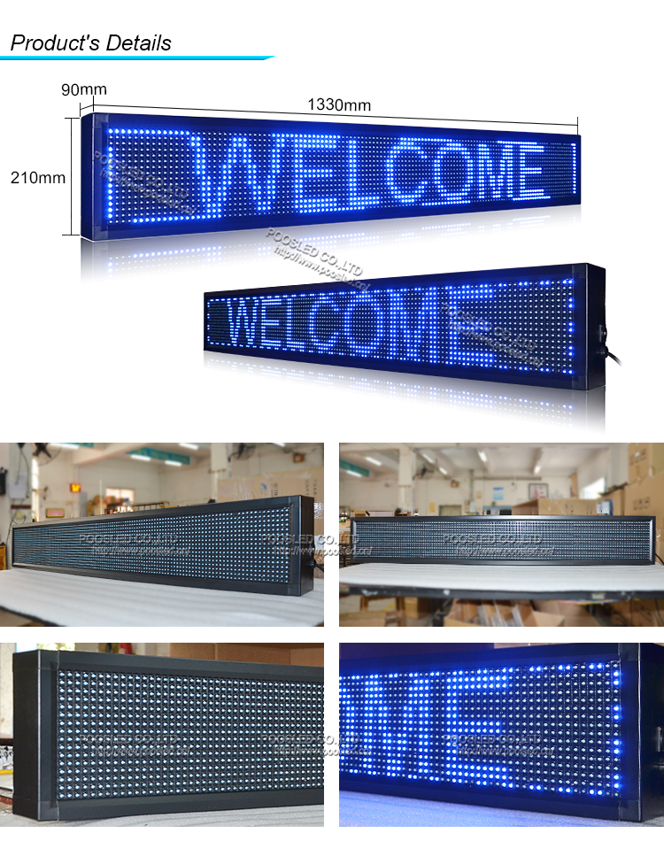 publicidad de pantalla led de texto bule