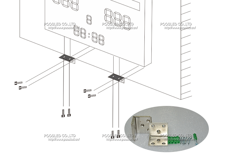 marcador de f&uacute;tbol led de color rojo de alto brillo