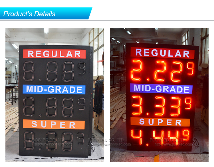 Pantalla LED de gasolinera