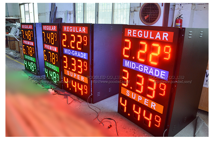 exhibici&oacute;n llevada de la gasolinera