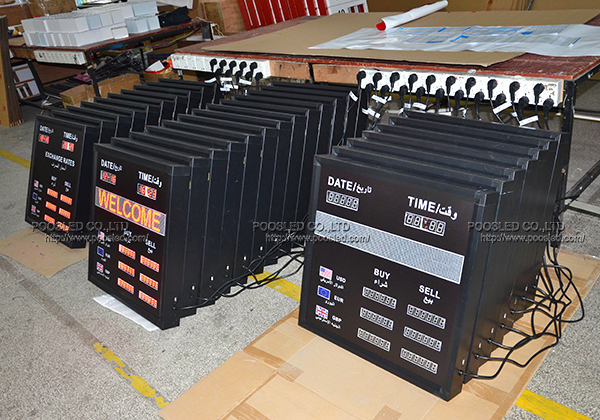 tablero de tipo de cambio led