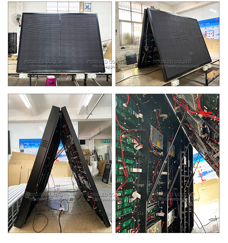 anuncio de pantalla led para exteriores p10 agrupado a todo color