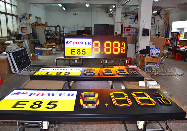 Se&ntilde;al de precio de gas digital boubleside